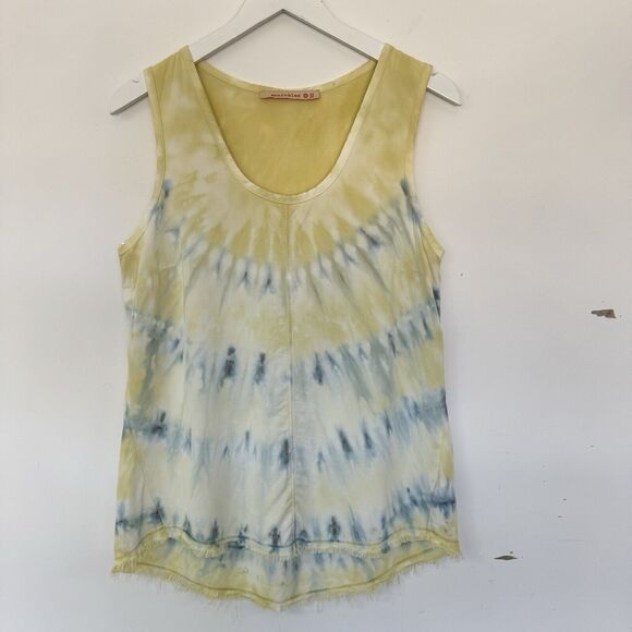 XCVI Wearables Twill Rayden Tank Tie Dye Frayed Hem Lightweight Pristine XS - Picture 3 of 9